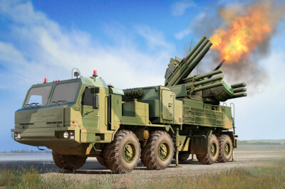Trumpeter 01087 72V6 auf 96K6 Pantsir S1 SPAAGM BAZ 6909 1:35 NEU/OVP