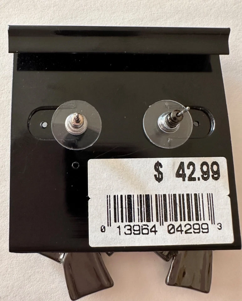 WHITE HOUSE BLACK MARKET Green & Black Earrings Dangle NEW - Image 2 of 4