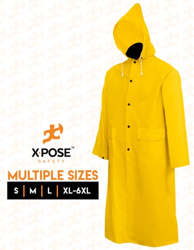 Heavy Duty Yellow Rain Coat -.35mm PVC 