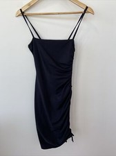 KOOKAI Womens Little Black Dress Ruched Mini Bodycon Size 1 AU 10 US 6