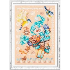 "Christmas Treats"  Counted Funny  Cross Stitch Kit Magic Needle  100-260