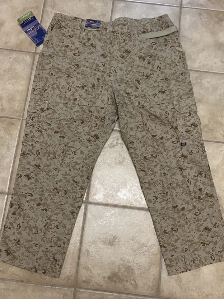 Pantalones tácticos de lona de algodón 5,11 para hombre 8,5 OZ 44x30 NUEVOS 74251 camuflaje digital Foto 3 de 3