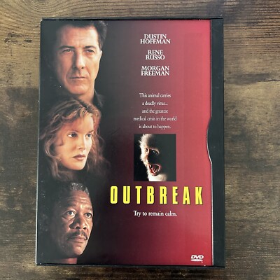 Outbreak 1997 DVD Dustin Hoffman Rene Russo Morgan Freeman Full and Widescreen