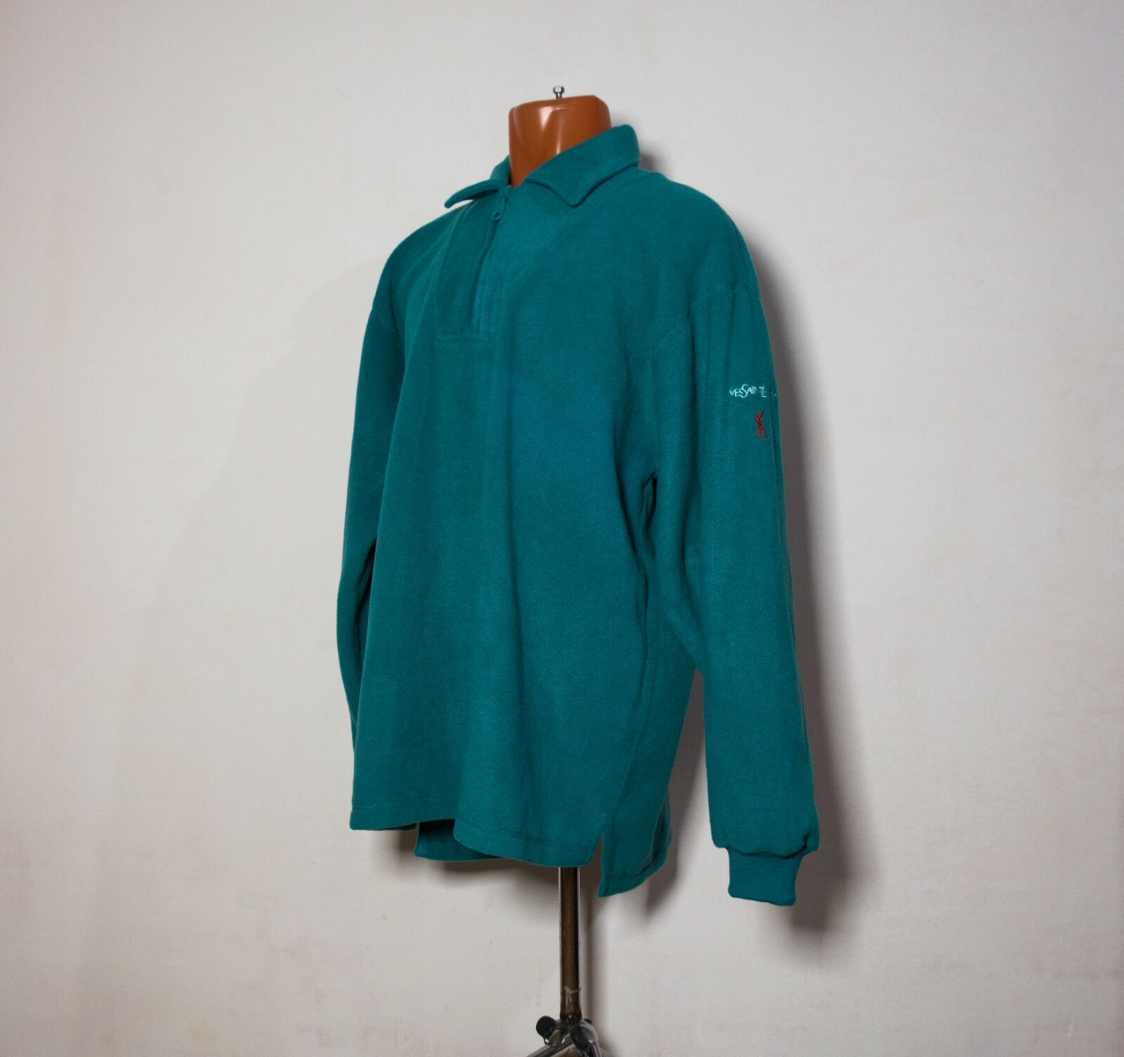 Maglione Yve Saint Laurent da uomo collo alto in pile XL taglia vintage YSL