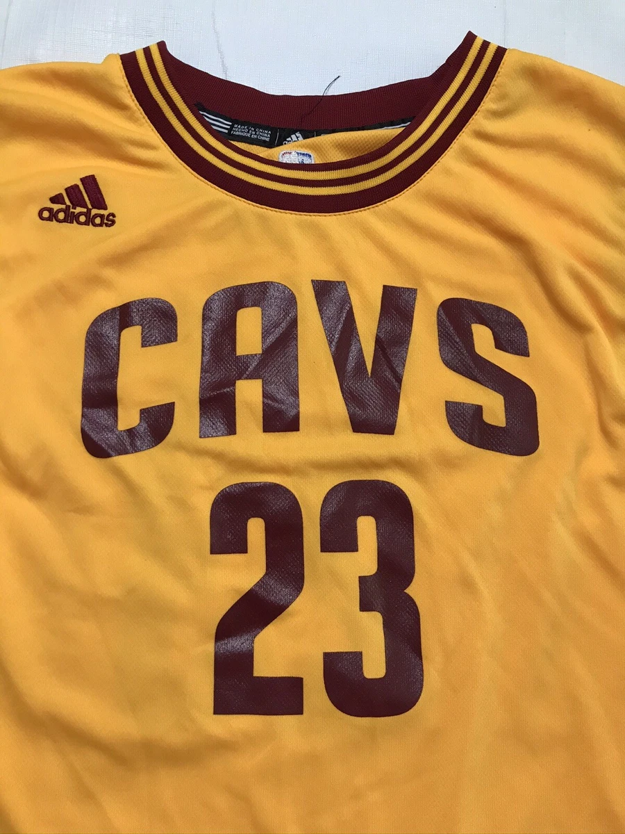 Men CAVS 23 Lebron James Swingman Jersey Yellow Cleveland Cavaliers Jersey