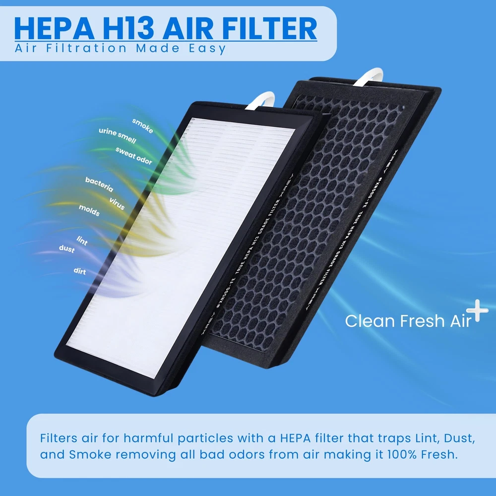 Air Purifier with H13 Hepa Activated Carbon Air Filter - 1095 ft² Air Purifie... Air Purifier with H13 Hepa Activated Carbon Air Filter - 1095 ft² Air Purifie...