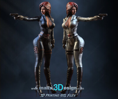 BLACK WIDOW, MARVEL, 1/4-1/24, FIGUR, FAN ART, 3D-DRUCK, STATUE, SANIX3D, MFW