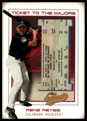 2002 Fleer Authentix #160 Rene Reyes #/1850