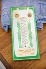 John Deere Tractor Dealer vintage Glass Thermometer Farm Sign Winchester IN RARE