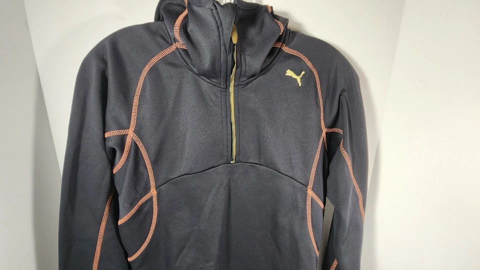 PUMA 1/4 МОЛНИИ ЖЕНЩИН ИЗ МИКРОФИБРЫ БЕГА РУБАШКА ПУЛОВЕР РАЗМЕР МАЛЕНЬКИЙ ТЕМНО-КОРИЧНЕВЫЙ - Изображение 2 из 4