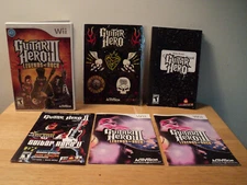 Wii Guitar Hero 3 Legends of Rock Case x4 Manuals+Sealed Sticker Sheet w/manual