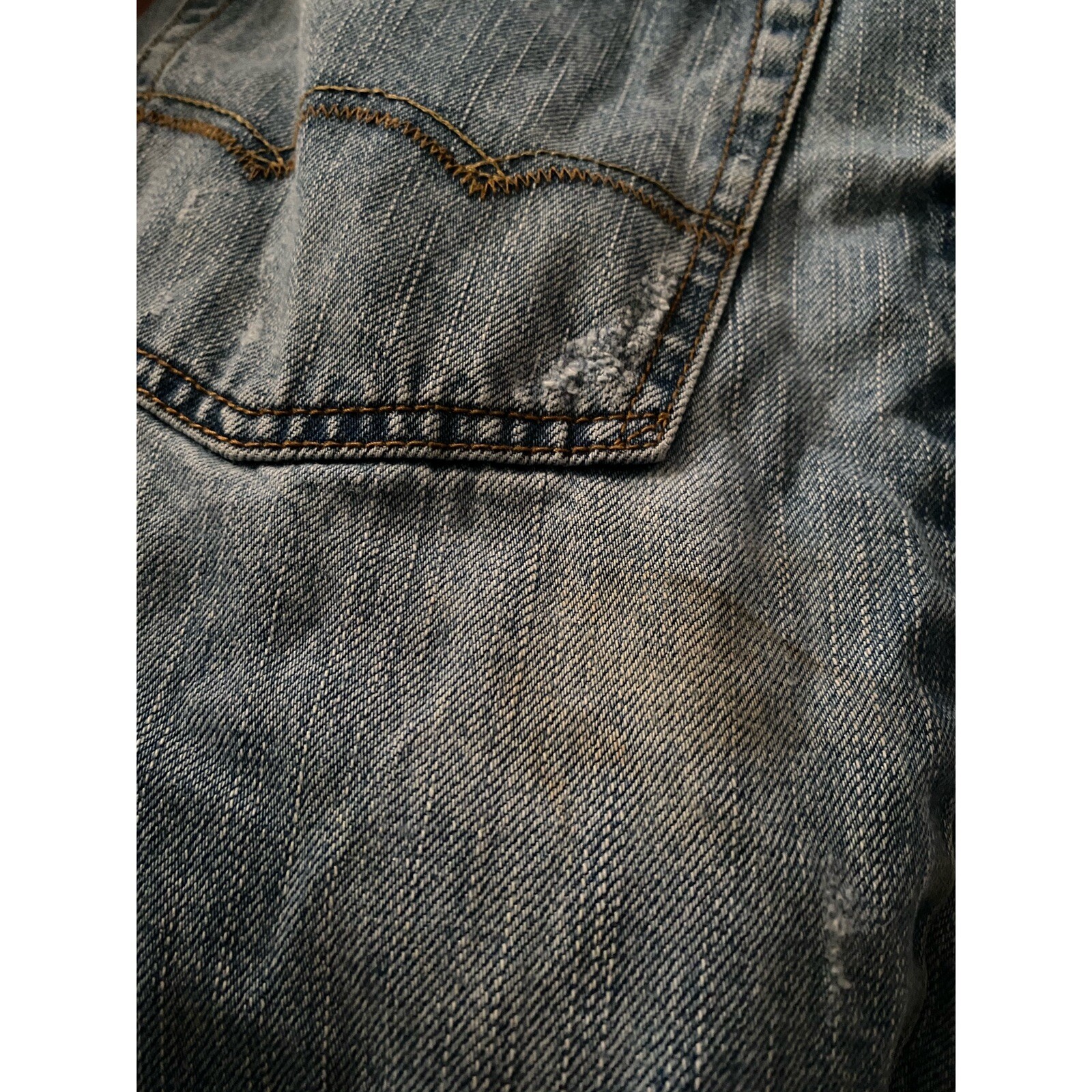 American Eagle Trashed Destroyed Holes Stained Cu… - image 7