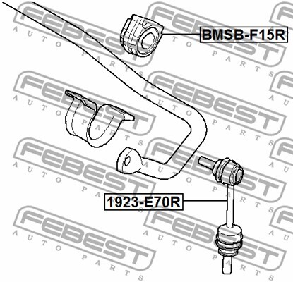 BMSB-F15R FEBEST Stabiliser Mounting for BMW