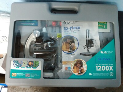IQCREW 52-Piece Microscope Set - Early Explorer Series - Ages 8+