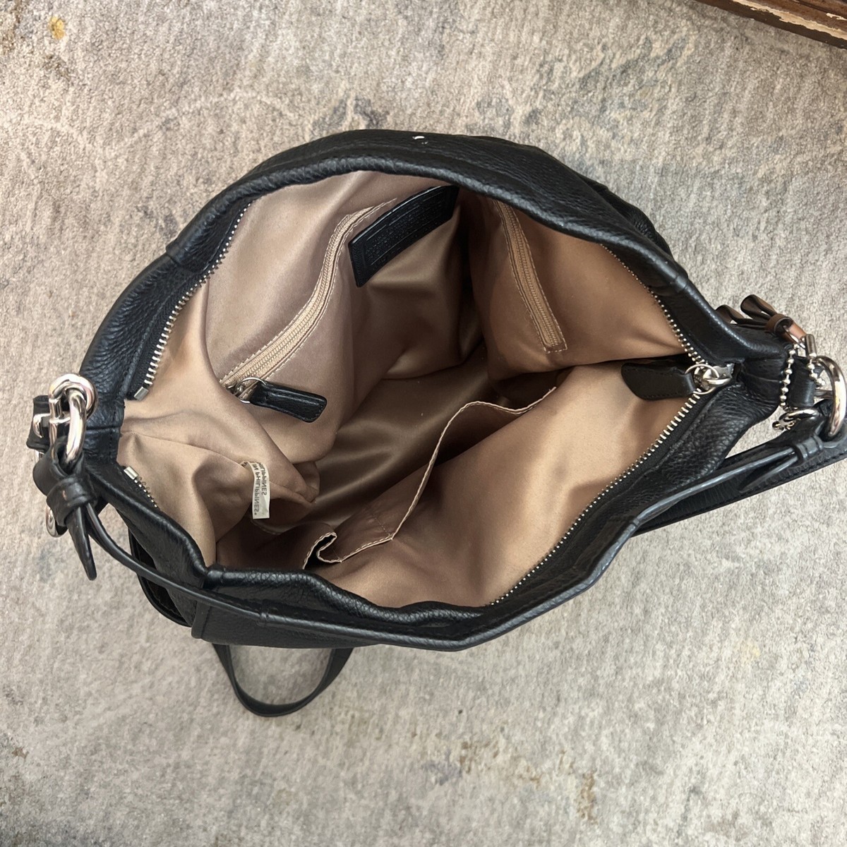 Coach Leather Crossbody Hobo Bag Black No D1421-F31323 | eBay