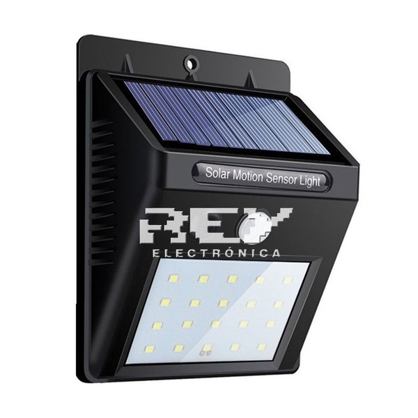 Foco Pared Solar 20 LED Sensor PIR Movimiento de luz Exterior Entrega 48/72h h05