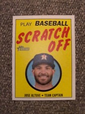 2020 Topps Heritage 1971 Scratch-Off Unused #2 Jose Altuve Houston Astros