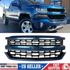 Fit 2016-2018 Chevrolet Silverado 1500 LTZ Deep Ocean Blue Front Bumper Grille
