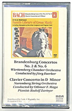 Bach: Brandenburg Concertos No. 2 6 Clavier Concerto in D Minor Cassette 1986