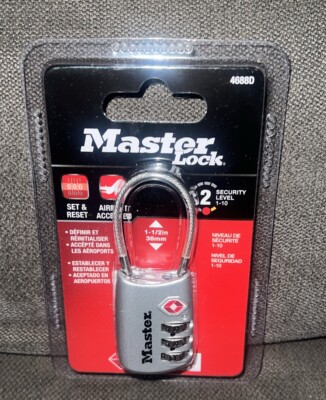 Master Lock 4688D Set Your Own Combination Tsa-accepted Cable