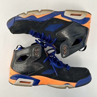 Air Jordan Flight Club Shoes Mens 12 Black Knicks Blue Sneakers