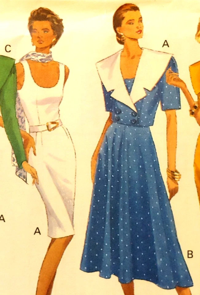 Butterick 4086 Misses Jacket & Dress Size 6-8-10 Unlined Semi-fitted Back zipper - Image 3 of 4