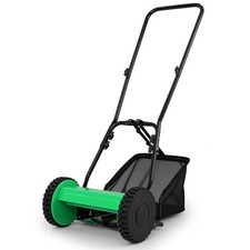Manual Lawn Sweeper Push Grass Collector 30cm Wide Garden Yard Leaf Cleaner