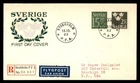 Mayfairstamps Sweden FDC 1962 dual Stockholm registered to USA air mail First Da