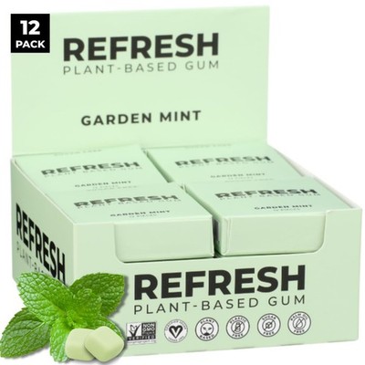 Refresh Gum Natural Xylitol Chewing Gum, Plastic Free, Organic Ingredients, V...