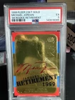 1999 Fleer Retirement 23 Kt Gold Card Michael Jordan Serial No. /9923 PSA 5