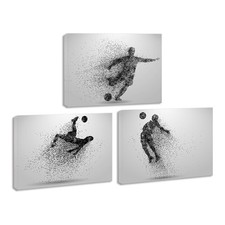 Soccer Canvas Wall Art Prints - Framed Posters for Men, Kids & Teenagers - Se...