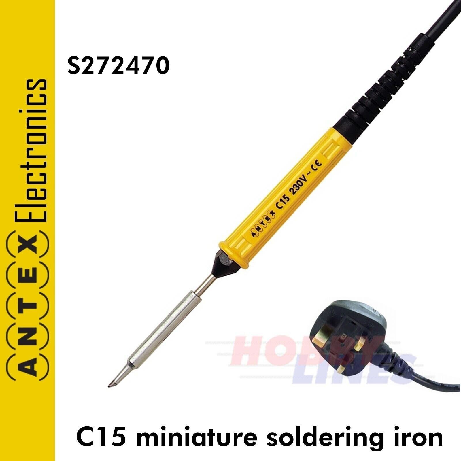 C15 Miniature Soldering Iron 820 bit 15w 2.5mm tip ANTEX Electronics C15 S272470