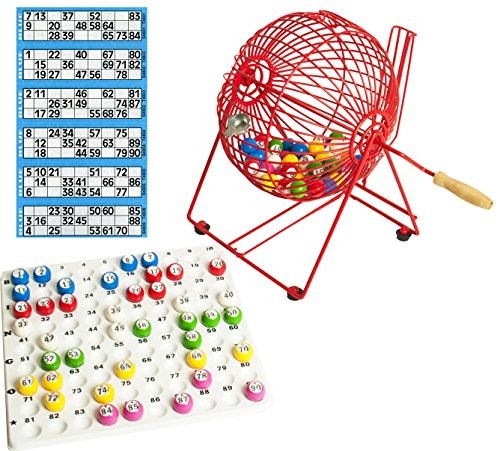 Thomas & Anca Club Supplies Ltd Bingo Cage, Check-tray & Balls 9"" Metal Durable