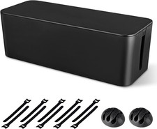 Cable Management Box, Large Cord Organizer Box to Hide Power Strip under Desk,