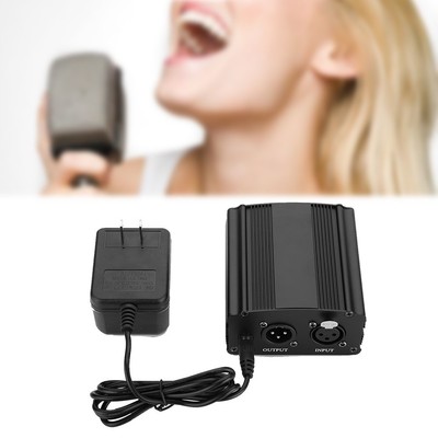 Mini 1-Channel 48V Phantom Power Supply With Power Adapter For Condenser Mic SAL