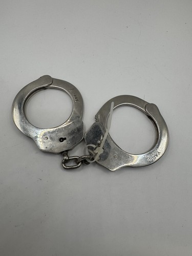 Vintage VALCO Handcuffs w/ Key Made in Spain Police Restraints Collectible
