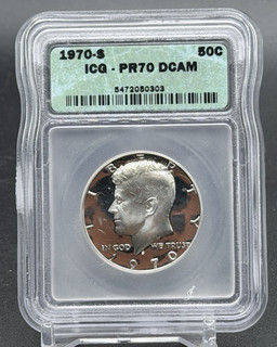 1970 S 50C Kennedy Half Dollar ICG PR70 DCAM