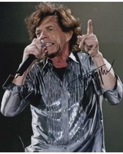 Mick Jagger Rolling Stones Original 10x8 handsigniertes Foto + COA