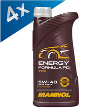 4x Energy Formula PD 5W-40 Car Engine Motor Oil Fully Synthetic 7913 Mannol 1L 6.83 per litre