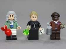 LEGO Minifigur Isaac Newton idea224 Marie Curie idea225 Carver idea223 21355