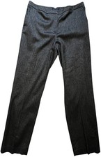 Tommy Hilfiger Womens Classic OfficeDress Pants Stretch Size 8 Herringbone Gray