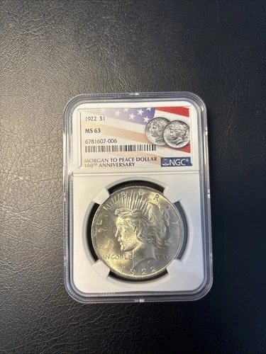 1922 Peace Silver Dollar MS 63 NGC