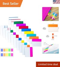 Vibrant 500-Piece Sticky Index Tabs - Writable Repositionable File Labels