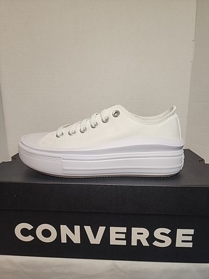 New Converse Chuck Taylor All Star Move OX Platform Low Shoes - White (570257C)