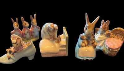 Royal Albert Beswick Beatrix Potter Ceramic Figurines Hand Painted Multicolor