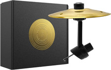   Car Cymbal Air Vent Mini Drum Crash Cymbal for Car Vent Gold 