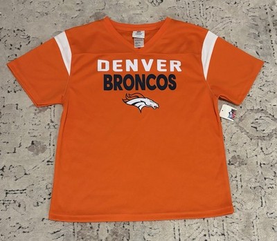 NFL Team Orange Denver Broncos Football T-Shirt Youth Sz: L (14 / 16)