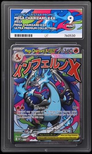 Mega Charizard X EX MEP 23 PROMO UPC ACE 9 Graded Pokemon Card MINT