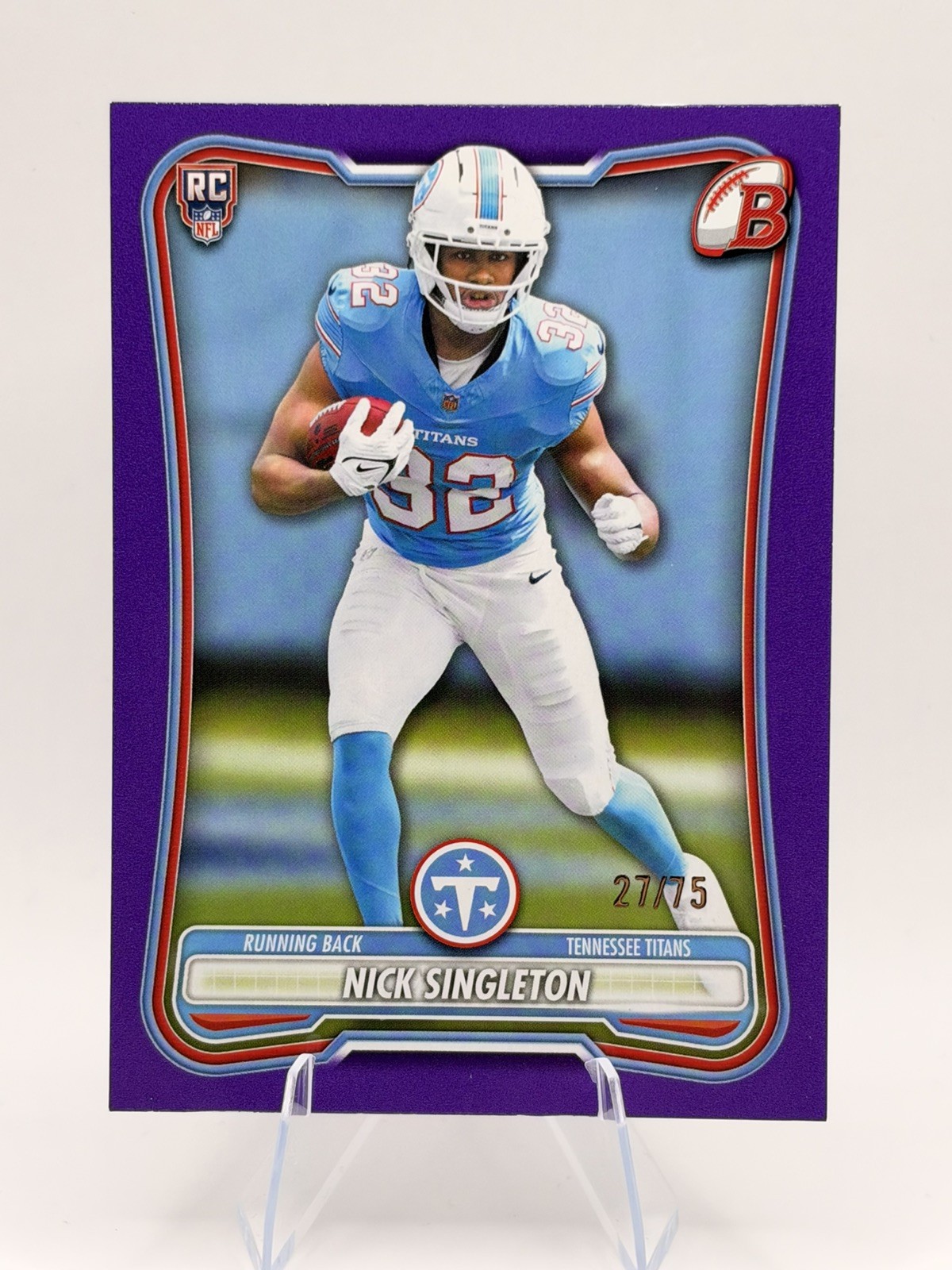 2026 Bowman Nick Singleton #147 Purple Paper /75 Tennessee Titans