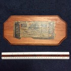 3 Money Currency Artworks ● Banknote Facsimiles on Wood Plaque ● Wall Hang Craft — photo 3